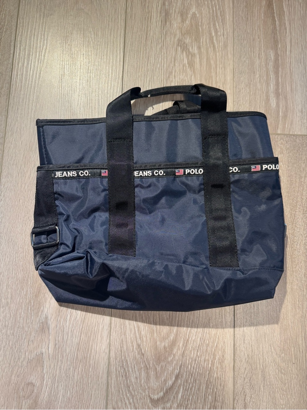 Vintage Navy Blue POLO Jeans Co. nylon Tote Bag